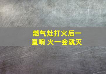 燃气灶打火后一直响 火一会就灭